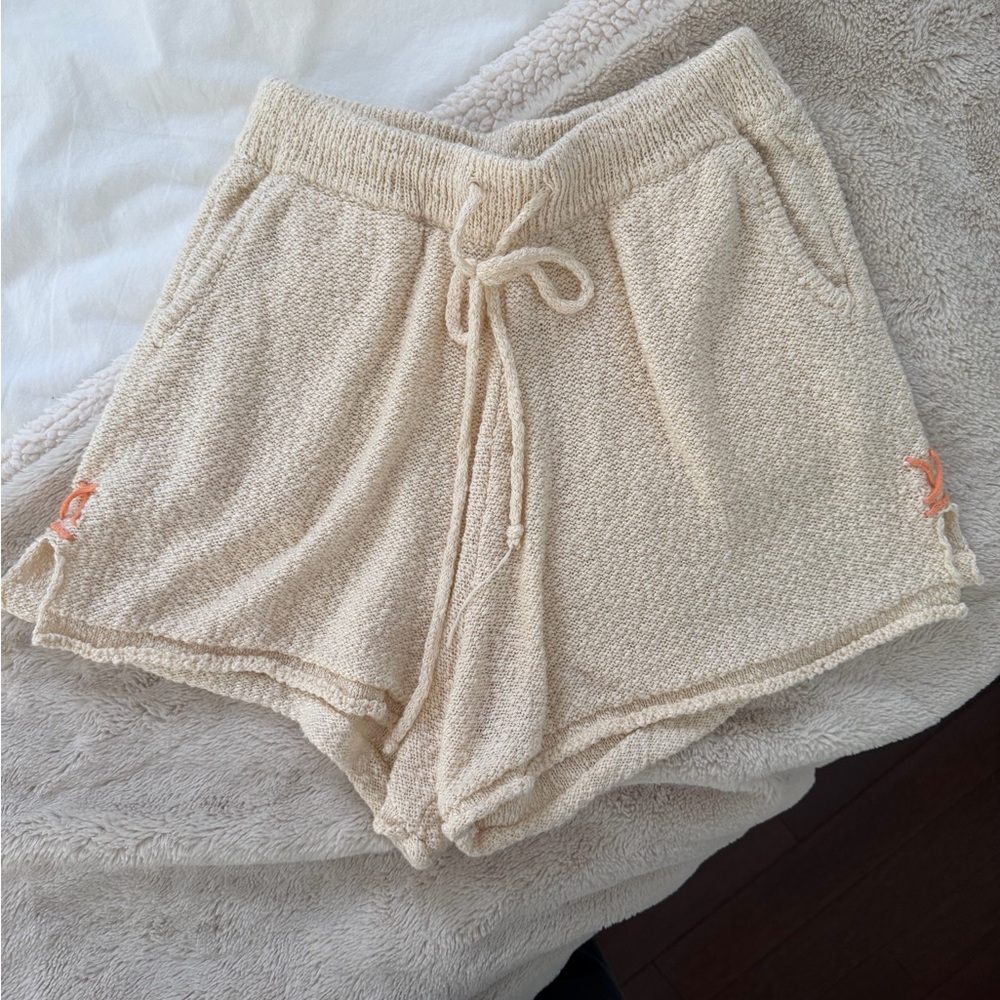 Love Riche Cream Athletic Shorts